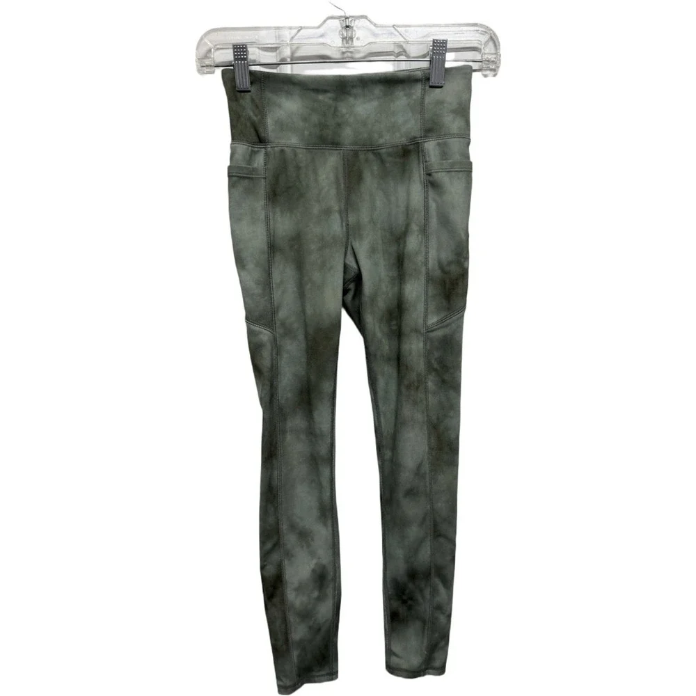 Gap Teen Girls Size 10 Green Tie Dye High Rise Pocket Leggings